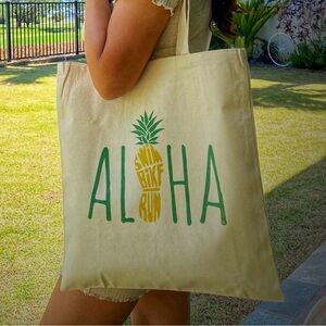 Pineapple Aloha Cream Tote Bag